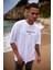 Erkek Çince Baskılı %100 Pamuk Oversize T-Shirt 2