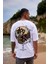 Erkek Çince Baskılı %100 Pamuk Oversize T-Shirt 4