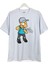Zengin Bart Simpson Baskılı Loose Fit Bisiklet Yaka Unisex Tişört 1