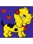 Sayılarla Boyama Seti Sevimli Köpek 20 x 20 cm Tuval Çocuk Sayılarla Boyama 2