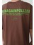 Unisex Polizei Baskılı %100 Pamuk Oversize T-Shirt 3