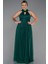 Halter Yaka Uzun Büyük Beden Abiye ABU3253 1