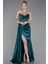 Straplez Drapeli Uzun Saten Abiye ABU3998 1