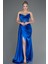 Straplez Drapeli Uzun Saten Abiye ABU3998 1