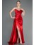 Straplez Drapeli Uzun Saten Abiye ABU3998 1