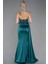 Straplez Drapeli Uzun Saten Abiye ABU3998 2