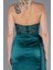 Straplez Drapeli Uzun Saten Abiye ABU3998 4