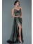 Straplez Drapeli Uzun Saten Abiye ABU3998 1