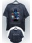 Oversize Gülümseyen Tanrı Heykeli Sırt Baskılı Yıkamalı T-Shirt, Unisex Solo Leveling Retro Tişört 1