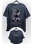 Oversize Tanrı Heykeli ve Sung Jin-Woo Sırt Baskılı Solo Leveling Yıkamalı T-Shirt 1