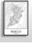 Beşiktaş Şehir Haritası Çerçevesiz Poster-Harita Sanatı, Map Art Design 2