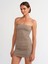 91177 Straplez Poliamid Elbise-Vizon 1