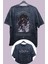 Oversize Yazılı Solo Leveling Sırt Baskılı Yıkamalı T-Shirt, Unisex Anime Baskılı Eskitme Tişört 1