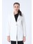 Ekru Zebra Astar Detaylı Krep Blazer Ceket 01051201.147 3