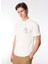 Bisiklet Yaka Işlemeli Kırık Beyaz Erkek T-Shirt TE2718SS T-Shirtkırık Beyaz 3