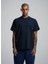Bisiklet Yaka Lacivert Erkek T-Shirt MYSENJS11/S9-_T-SHIRT Uomo 1