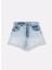 Yüksek Bel Standart Mavi Kadın Denim Şort 76HAD541 5