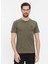 Bisiklet Yaka Haki Erkek T-Shirt 8NPT51PJM9Z 2