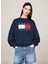 Tommy Jeans Yuvarlak Yaka Baskılı Lacivert Kadın Sweatshırt Tjw Ovs Tommy Flag Crew 2