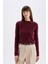 Regular Fit Bisiklet Yaka Premium Basic Düz Crop Triko Kazak C9047AX24WN 3