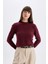 Regular Fit Bisiklet Yaka Premium Basic Düz Crop Triko Kazak C9047AX24WN 4