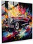 Soyut Splash Klasik Araba Cam Baskı - Cam Sanatı, Modern Sanat Eseri, Ev Dekorasyonu, Cam Duvar Sanatı, Duvar Dekoru, 30X30 1