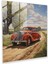 Doğanın Klasikleri Cam Baskı - Sakin Kırsal Cam Duvar Tablosunda Klasik Arabanın Titizlikle Detaylı Tasviri, 30X30 1