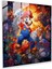 Süper Mario Karakterlerinin Renkli Patlamasını Içeren Büyüleyici Vitray Baskı, 30X30 1