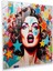Canlı Ifadeler - Pop Art Cam Baskı Ev ​​dekorasyonu - Çağdaş Duvar Sanatı, 30X30 1