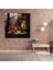 Romantik Mum Işığında Akşam Yemeği Cam Baskı - Romantik, Gerçekçi Yağlıboya Tablo, Samimiyet, Mum Işığında Akşam Yemeği, 30X30 3