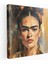 Frida Kahlo Kanvas Tablo Duvar Dekorasyonu - Frida Kahlo, Yakın Çekim, Ikonik Özellikler, Duvar Sanatı, 30X30 1