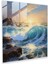 Görkemli Sular Cam Baskı - Empresyonist Deniz Manzarası Duvar Tablosu - Sakin Ev Dekorasyonu - Ruhani Cam Sanatı, 30X30 1