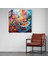 Bohem Canlı Desenler Soyut Cam Baskı - Bohem, Modern Sanat, Ev Dekorasyonu, Cam Baskı, 30X30 2