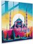 Renkli Sultanahmet Camii Cam Tablo - Pop Art Baskı Ev ​​dekorasyonu Için Cam Duvar Sanatı, 30X30 1