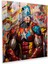 Komik Mozaik Cam Baskı - Pop Art Kolajı, Canlı Çizgi Roman Karakterleri, Modern Duvar Dekorasyonu, 30X30 1