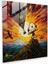 Snoopy Sunset Vitray Sanatı - Snoopy, Sunset Sky, Vitray, Cam Baskı, 50X50 1