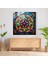 Bohem Mandala Vitray Baskı - Bohem, Modern Sanat, Duvar Dekorasyonu, Vitray Pencere, 30X30 2