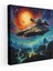 Star Wars Kanvas Tablo - Millennium Falcon Manzara - Yıldız Savaşları, Kanvas Tablo, Ev Dekorasyonu, Yıldız Savaşları, 30X30 1