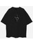 Yılan - Snake Baskılı Oversize Unisex Siyah T-Shirt 3