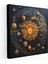 Astronomik Yıldız Haritası Kanvas Tablo - Yıldız Haritası, Canlı Renkler, Duvar Dekorasyonu, Kanvas Tablo, 30X30 1