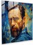 Vincent'ın Kucaklayan Cam Duvar Sanatı - Büyüleyici Van Gogh Tarzı Portre - Modern Sanat Eseri, 30X30 1