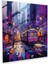 Urban Purple Graffiti Cam Baskı - Mor, Mor, Urban, Duvar Dekorasyonu, 30X30 1