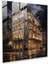 Gece Parlaklığı Cam Baskı - Otel, Duvar Dekorasyonu, Cam Sanatı, Gerçekçi Yağlıboya Tablo, 30X30 1