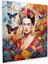 Frida Kahlo Cam Baskı - Frida Kahlo, Çiçekler, Duvar Süslemesi, Cam Sanatı, 30X30 1
