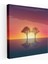 Siluet Gün Batımı Kanvas Tablo - Gün Batımı, Tasarım, Duvar Sanatı, Minimalist, 30X30 1