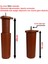 Orta Plastik Mobilya Koltuk Kanepe Ayağı 8 Adet Ceviz 14 - 19 cm 5/16 Vida (Vida Ölçüsüne Dikkat) 3