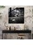 Mehtaplı Çayırlar Cam Baskı - Klasik Siyah Beyaz Fotoğraf Cam Duvar Sanatı - Modern Sanat Eseri, 30X30 3