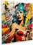 Aksiyon Dolu Süper Kahramanlardan Oluşan Canlı Pop Art Cam Baskı Kolajı - Ev Dekorasyonu Için Dinamik Cam Duvar Sanatı, 30X30 1