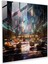 Tech Chic - Fütüristik Cam Baskı - Otel, Cam Duvar Sanatı, Holografik, Modern Sanat, 30X30 1