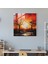 Fiery Embrace Cam Baskı - Gün Batımı, Cam Sanatı, Ev Dekorasyonu, Ateşli Gün Batımı, 30X30 2